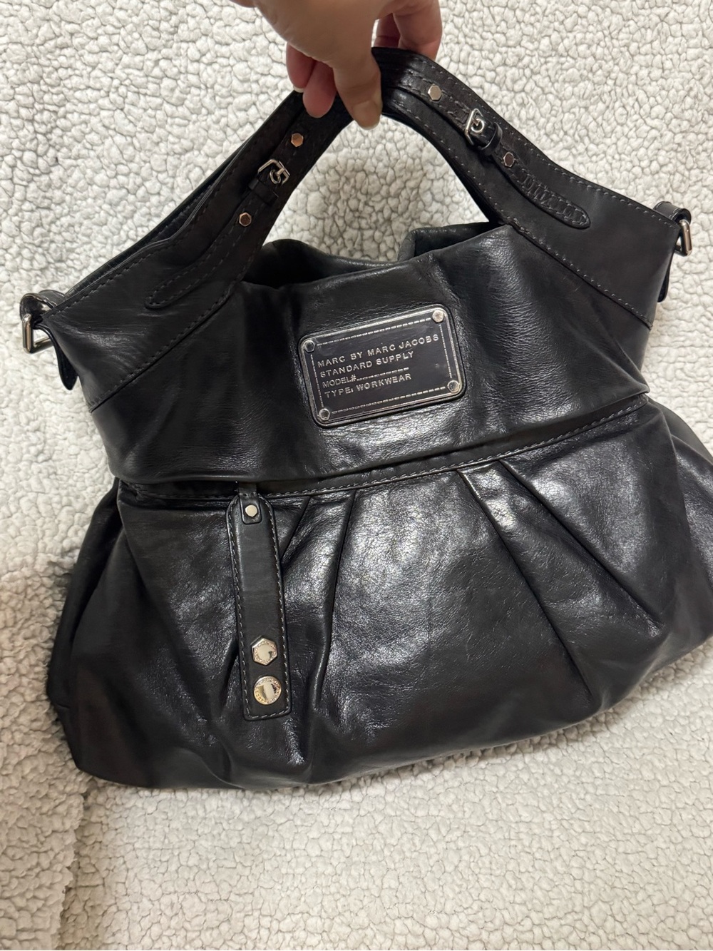 Marc by Marc Jacobs Black Leather Hobo Bag